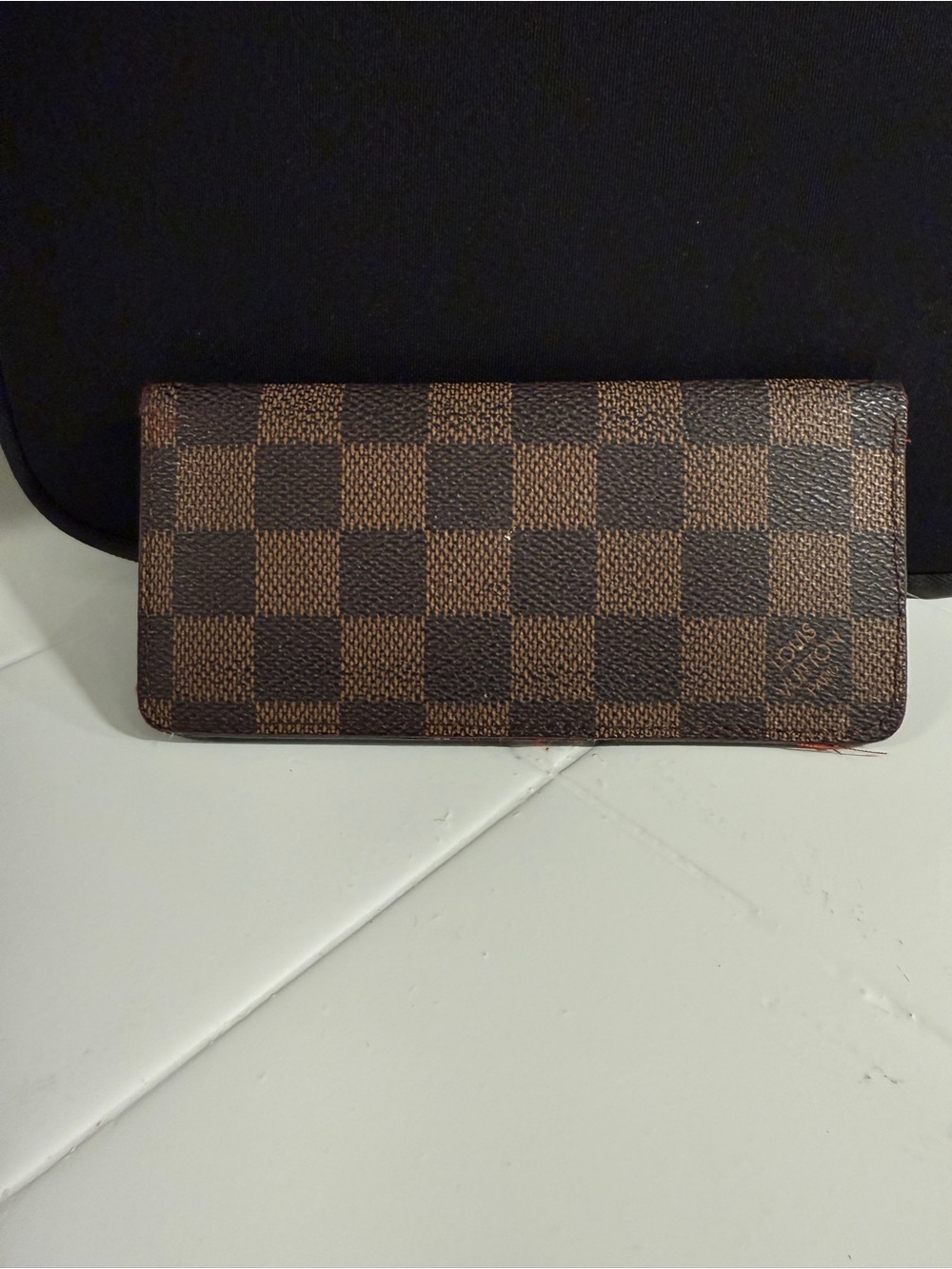 Monogrammed card wallet